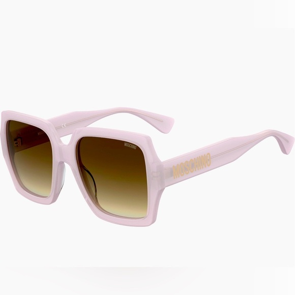 MOSCHINO Sunglasses Pink Frame Brown Gradient Lenses 56 Mm